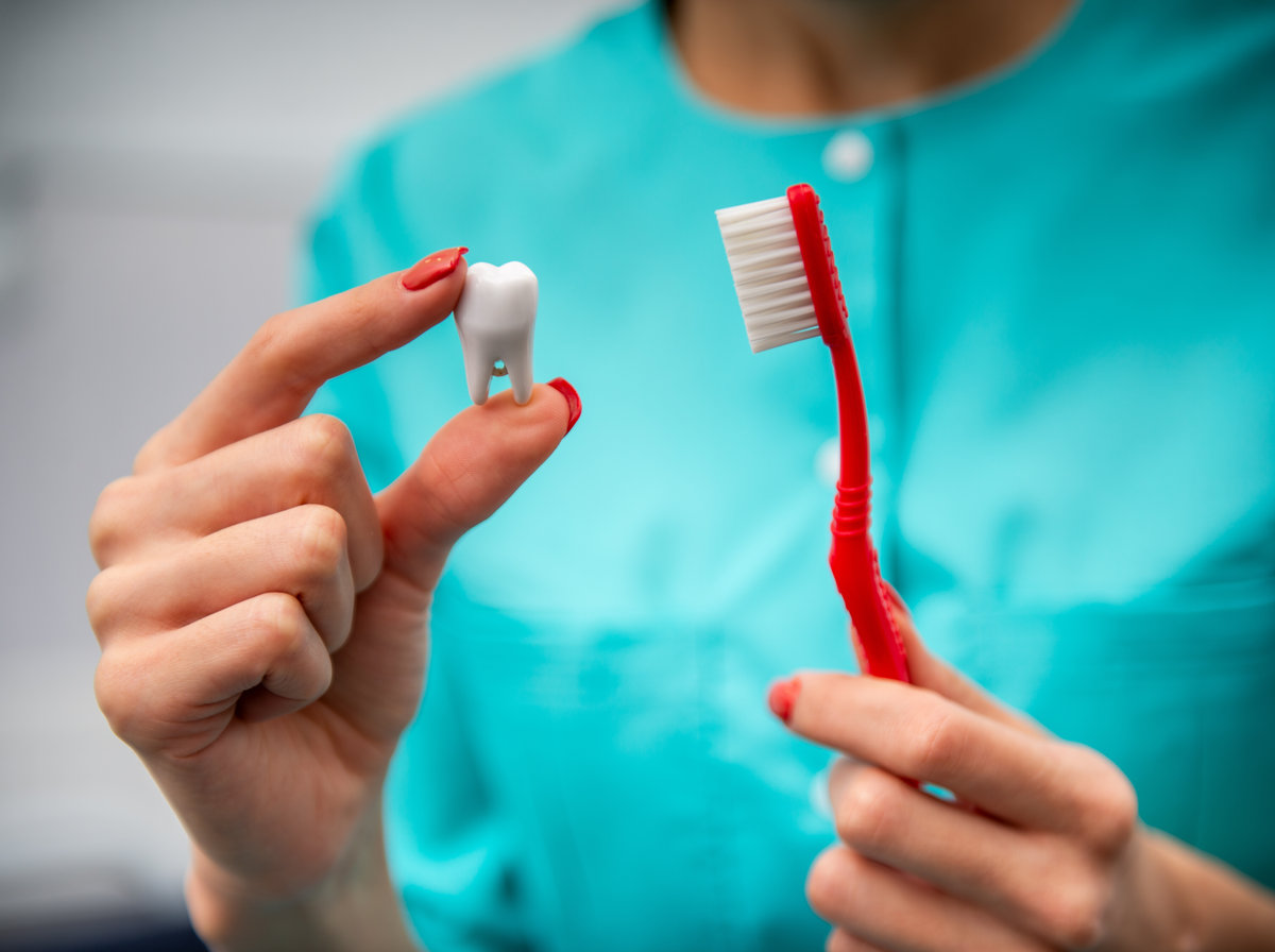 Dental hygiene concept.